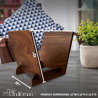 Flip Display Wooden Record Holder for 50 Music Album Storage Single Tier Design