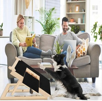 Wooden Dog Nail Scratch Board Bone Style Nail Filing Board for Dogs OEM Treat Included