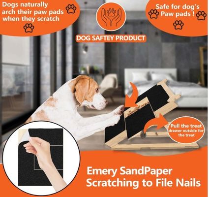 Wooden Dog Nail Scratch Board Bone Style Nail Filing Board for Dogs OEM Treat Included