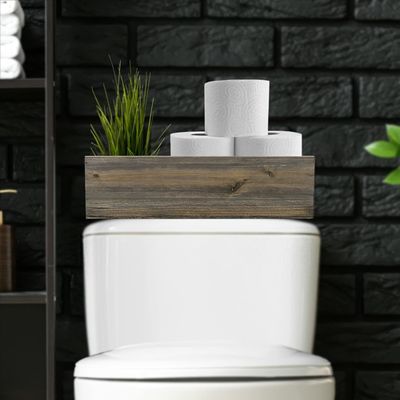 Other Gift Craft Luxury Rustic Brown Wooden Planter Box with Removable Plastic Liner