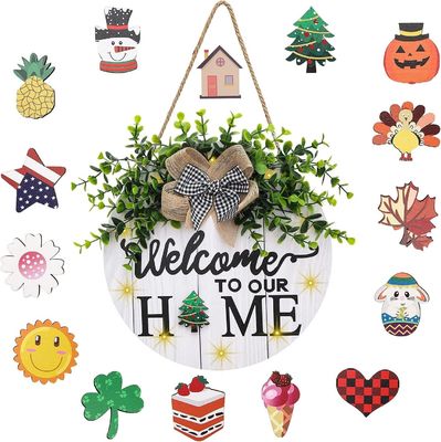 DIY Christmas Sublimation Hanging Wood Craft Round Circles Frame Wall Sign Decor Blanks