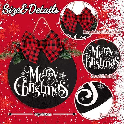 DIY Christmas Sublimation Hanging Wood Craft Round Circles Frame Wall Sign Decor Blanks
