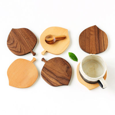10X0.9cm Custom Sublimation Coasters For Drink Round Bamboo Wood Coaster Mats Pads
