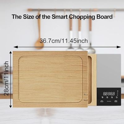 Multifunctional Bamboo Smart Chopping Cutting Board 8 In 1 Meal Prep System Square