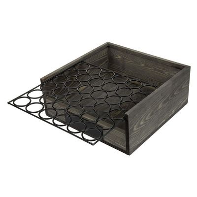 OEM ODM Accepted Wood/beech Wooden Egg Holder with Metal Storage Box Wooden Crates