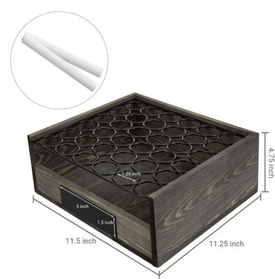 OEM ODM Accepted Wood/beech Wooden Egg Holder with Metal Storage Box Wooden Crates