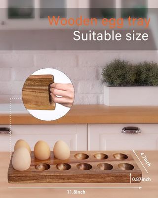 Solid Wood Eggs Crate Wooden Tray for Eggs Customized Designs and Customized Branding