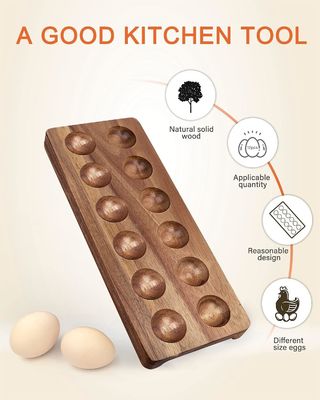 Solid Wood Eggs Crate Wooden Tray for Eggs Customized Designs and Customized Branding