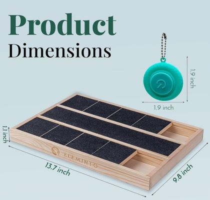 OEM Wooden Dog Nail Scratch Box with Food Divider Customized Logo Pine Wood Box