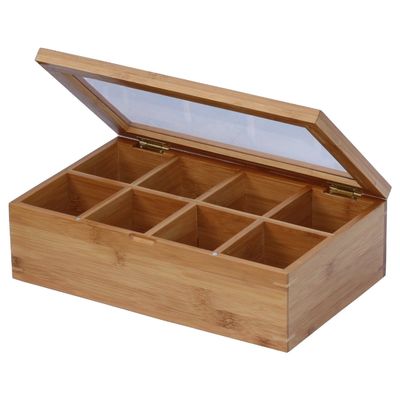 Organize Your Tea Collection with this Serviceable Bamboo Painted Japanese Tea Box
