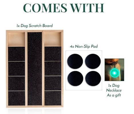 OEM Wooden Dog Nail Scratch Box with Food Divider Customized Logo Pine Wood Box