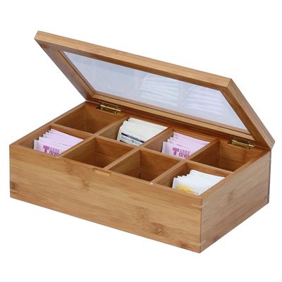 Organize Your Tea Collection with this Serviceable Bamboo Painted Japanese Tea Box