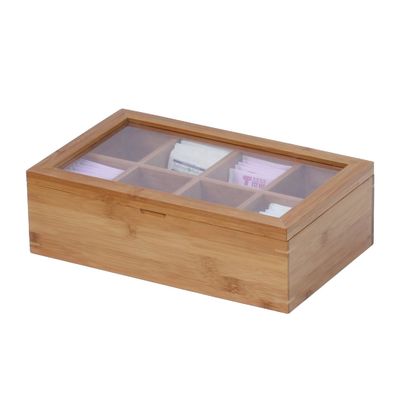 Organize Your Tea Collection with this Serviceable Bamboo Painted Japanese Tea Box