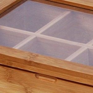 Organize Your Tea Collection with this Serviceable Bamboo Painted Japanese Tea Box