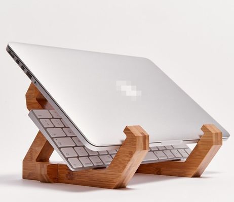 Adjustable Bamboo Laptop Stand for Notebook and Laptop Tray in Convenient Design
