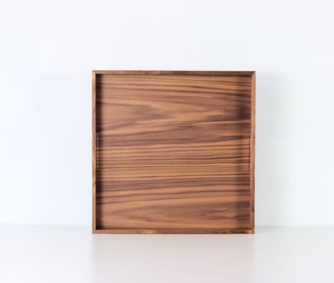Customized Logo Walnut Wood Tray Home Decor Serving Tray with Handles