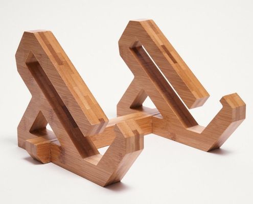 Adjustable Bamboo Laptop Stand for Notebook and Laptop Tray in Convenient Design