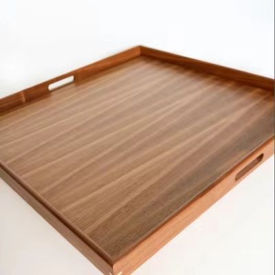 Rectangle Walnut Wooden Serving Tray with Handles As your request Walnut Coffee Table