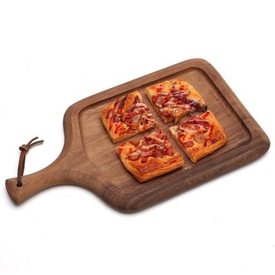 13 Inch Round Wooden Pizza Tray with Contracted Wind Design and Eco-friendly Material