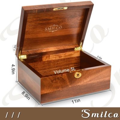 Silk-Screen Printed Acacia Wood Box for Recipes and Keepsakes Custom Order Accepted