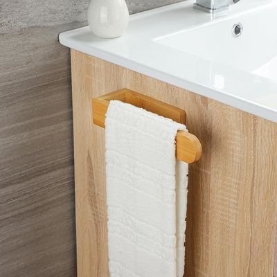 8 Inch Wall Mounted Decorative Wooden Towel Rail for Bathroom Bath Customized Logo
