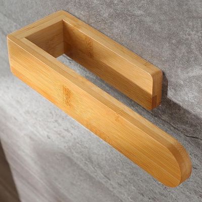 8 Inch Wall Mounted Decorative Wooden Towel Rail for Bathroom Bath Customized Logo