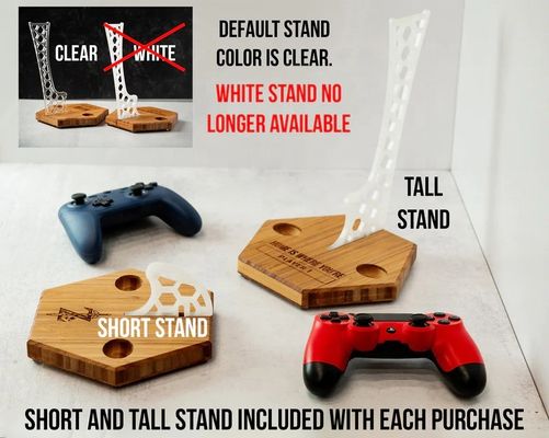 Adjustable Gamer Stand The Ideal Combination of Bamboo and Acrylic for Optimal Gaming