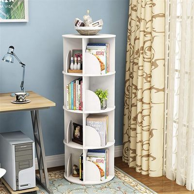 Customized Logo Colorful 360 Degree Rotating Bookcase for Children's Book Storage