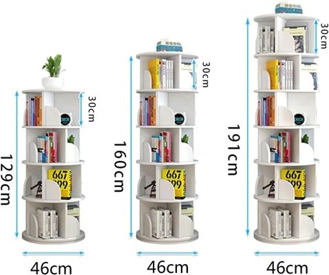 Customized Logo Colorful 360 Degree Rotating Bookcase for Children's Book Storage