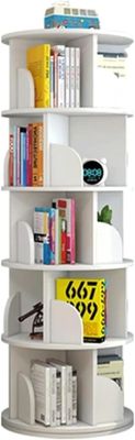 Customized Logo Colorful 360 Degree Rotating Bookcase for Children's Book Storage