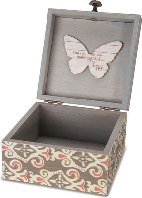Customized Logo Acceptable Environmental Simple Spirits-Patterned Butterfly Jewelry Box