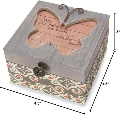 Customized Logo Acceptable Environmental Simple Spirits-Patterned Butterfly Jewelry Box