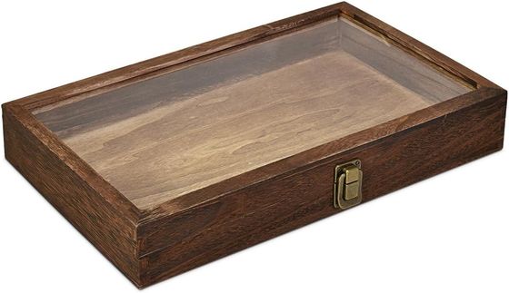 Rectangle Wooden Jewelry Tray With LED for Custom Natural Wood Jewelry Holder Boxes
