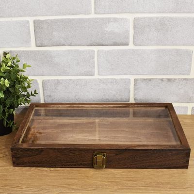 Rectangle Wooden Jewelry Tray With LED for Custom Natural Wood Jewelry Holder Boxes