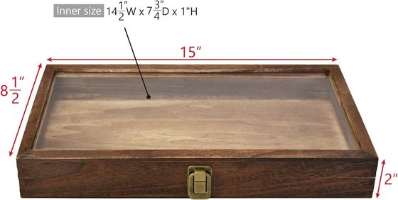 Rectangle Wooden Jewelry Tray With LED for Custom Natural Wood Jewelry Holder Boxes
