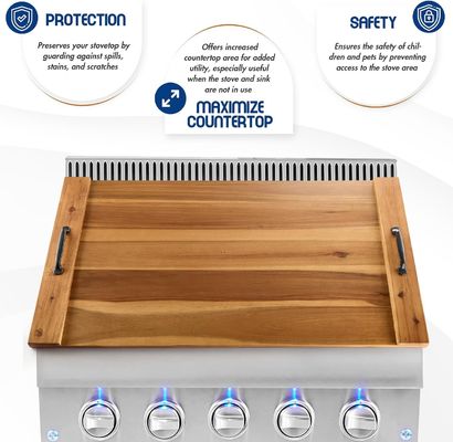 Gas and Electric Stove Sturdy Handle Chopping Blocks for 202405 Noodle Board Stove Cover