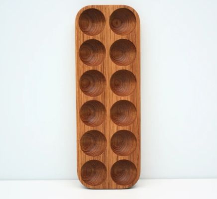 Practical Single Tier Wooden Egg Holder for Countertop Organization
