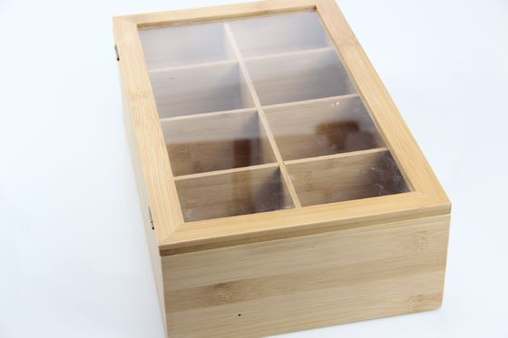 Handmade Visible Acrylic Cover Tea Box Packaging Wood A Unique Addition to Your Kitchen
