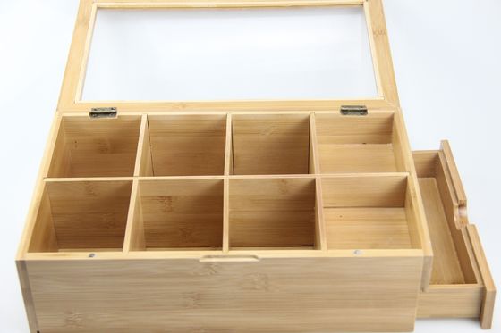 Handmade Visible Acrylic Cover Tea Box Packaging Wood A Unique Addition to Your Kitchen