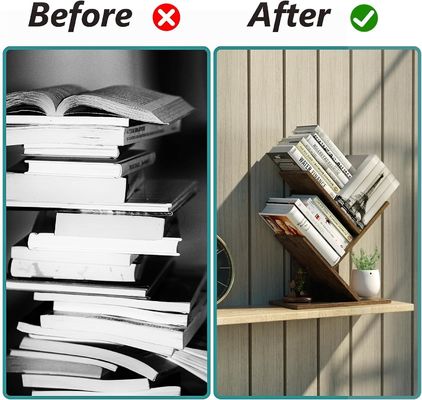 Shelf Installation Type Standing Type for Books Magazines CDs Wooden Storage Shelves