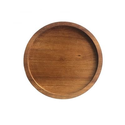 Round Coffee Cup Mat Decoration 10X0.9cm Acacia Wood Coasters with Advanced Printing