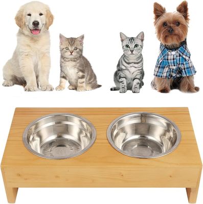 Functional Raised Stand Cat Food and Water Bowls Diner Pet Feeder for Busy Pet Owners