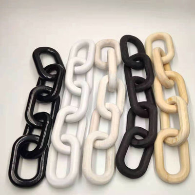 Hand-Carved Wood Crafts Ornaments for Home Decor Wood Chain Link Farmhouse 5-Link Chain