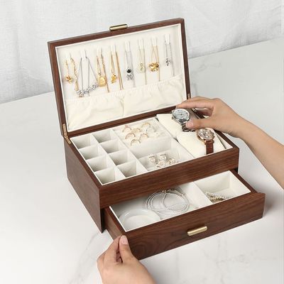 Rectangle Custom Order Solid Wood Bracelet Watch Display Handmade Jewelry Storage Box
