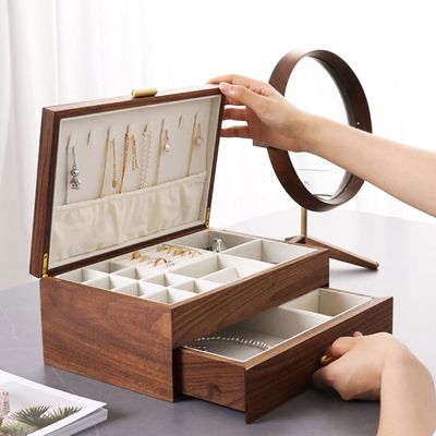 Rectangle Custom Order Solid Wood Bracelet Watch Display Handmade Jewelry Storage Box