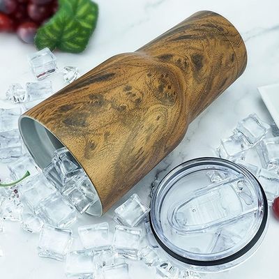 Wood Grain Tumbler 30oz Stainless Steel Vacuum Insulated Mug for Hot and Cold Drinks