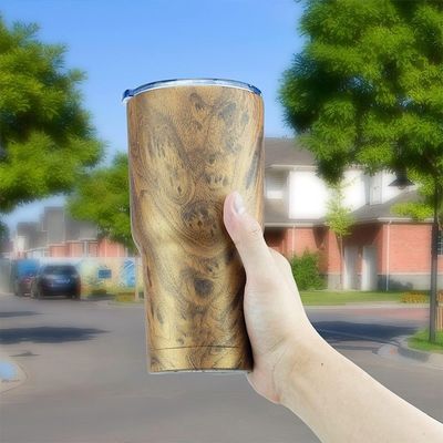 Wood Grain Tumbler 30oz Stainless Steel Vacuum Insulated Mug for Hot and Cold Drinks