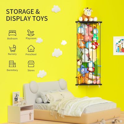 Home Decoration Shelf Custom Corner Stuffed Animal Storage for Nursery Playroom Bedroom