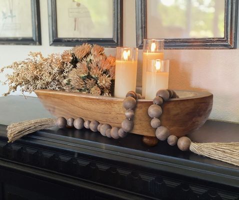 Customized Logo Acceptable Round BOWL SET for Farmhouse Rustic Brown Decorative Bowls