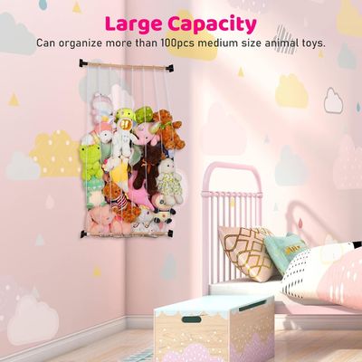 Stuffed Animal Zoo Wooden Storage Shelf Simple Design Custom Size Eco-friendly Wood